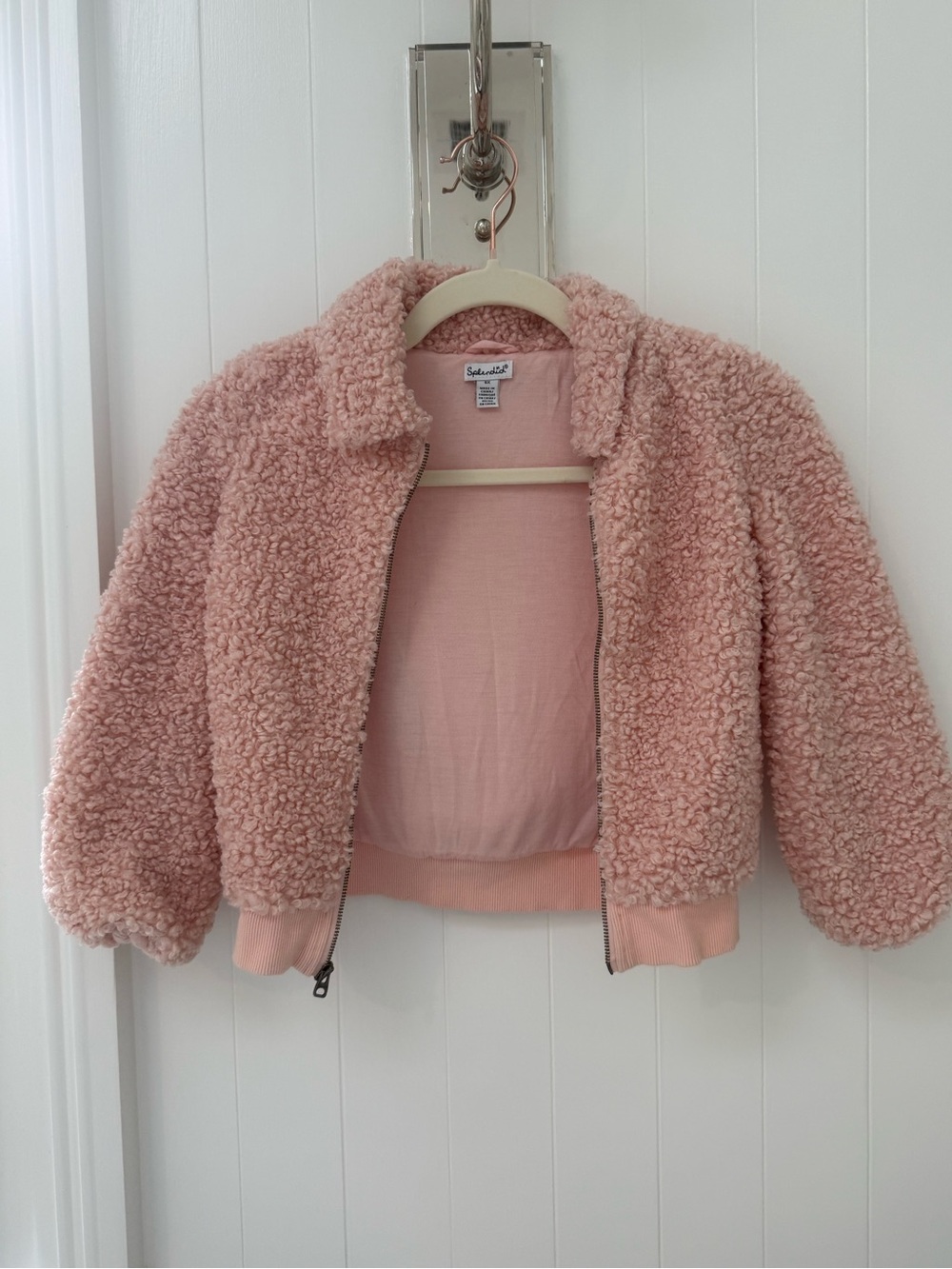 Splendid Pink Plush Sherpa Puffer Jacket for Kids